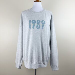 1989 Taylor's Version Crewneck Sweatshirt 2XL Gray Long Sleeve Official Merch